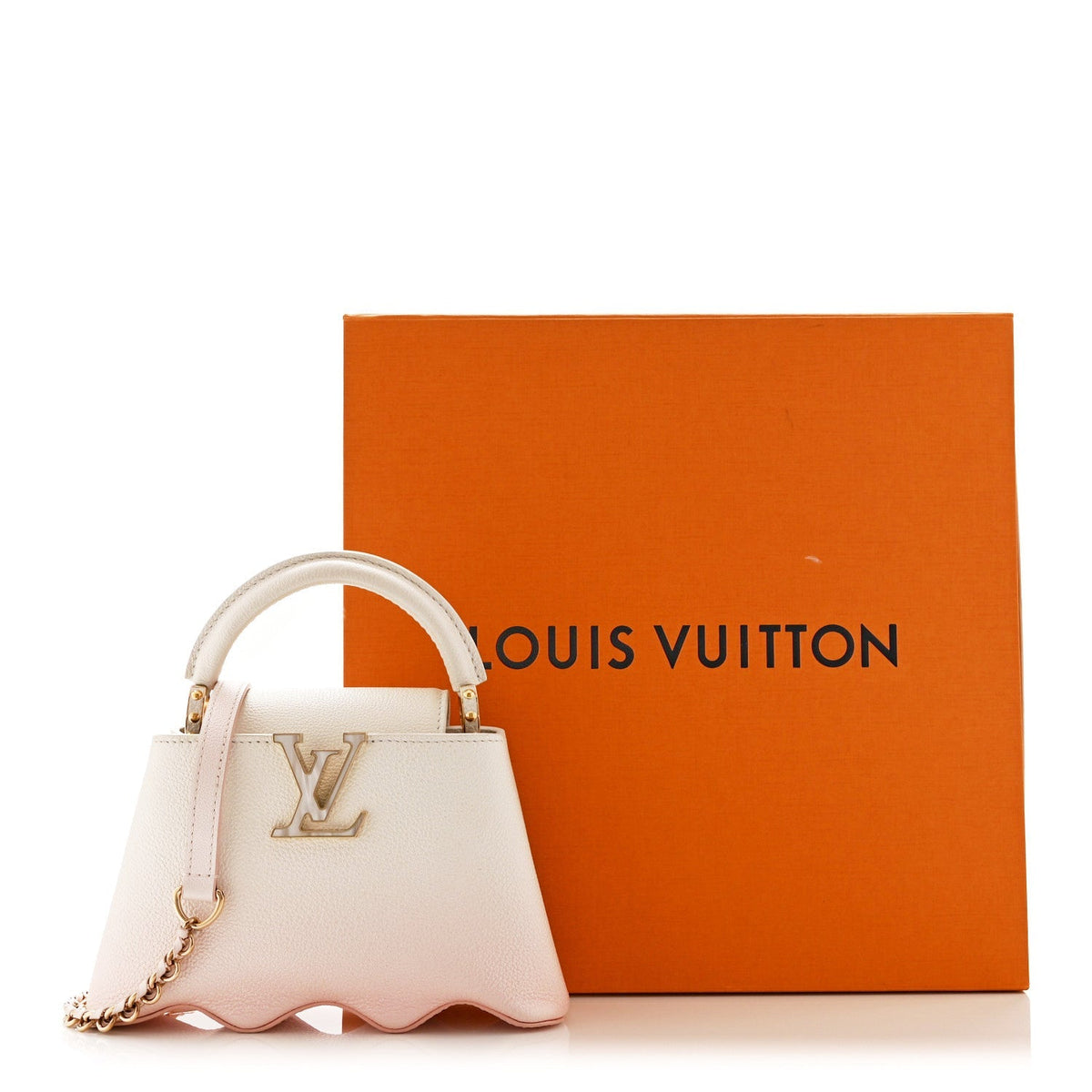 Louis Vuitton Taurillon Ombre Capucines Capushell Mini Shaded Pink
