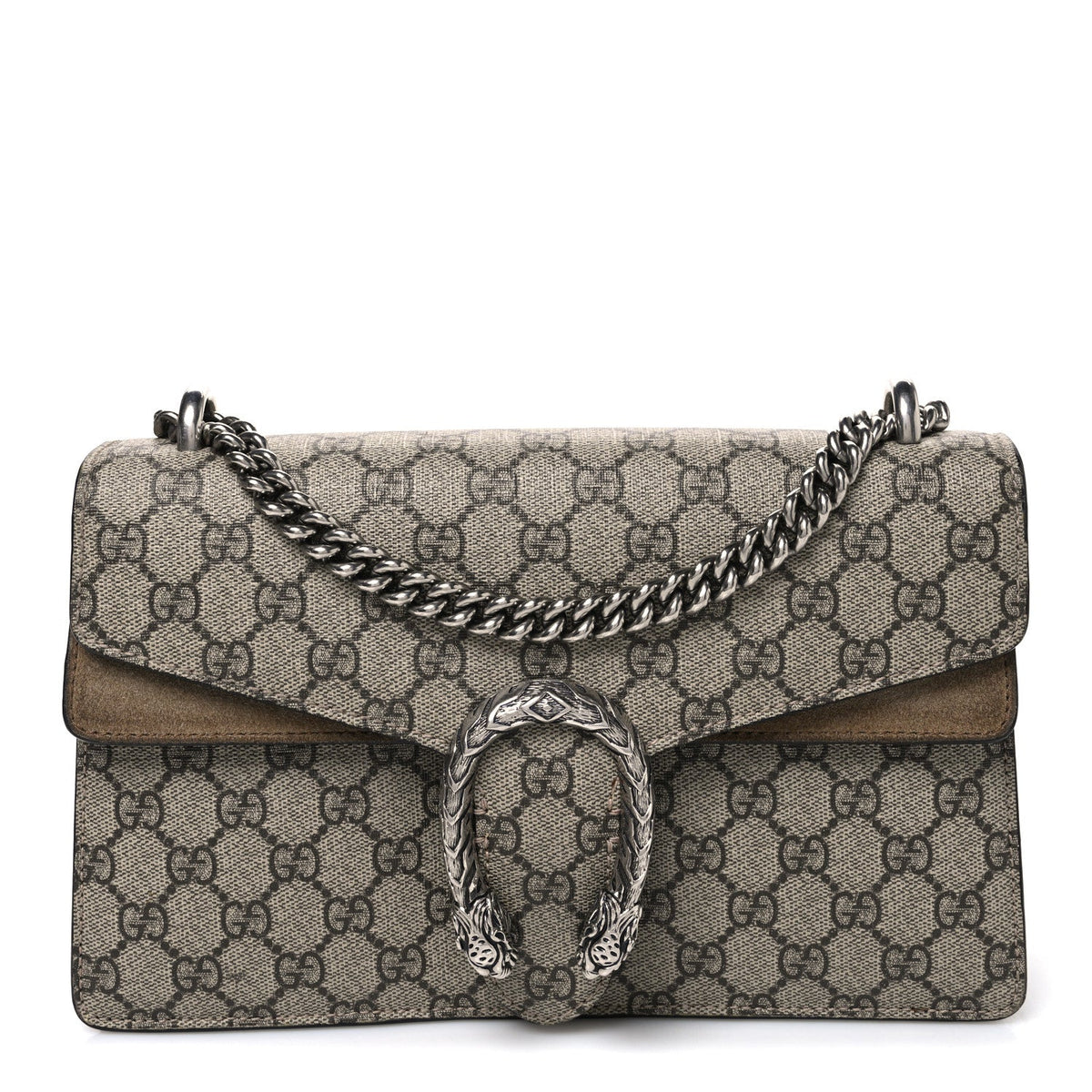 Gucci GG Supreme Monogram Small Dionysus Shoulder Bag Taupe
