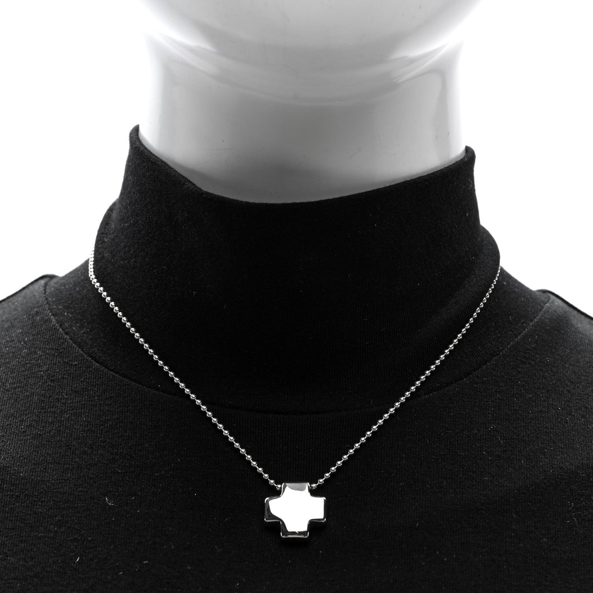 Tiffany Sterling Silver Square Cross Pendant Necklace