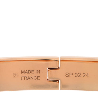 Hermes Enamel Mini Clic Kelly Bracelet PM Marron Glace