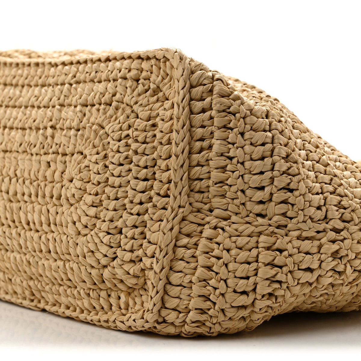 Saint Laurent Raffia Rive Gauche Tote Natural