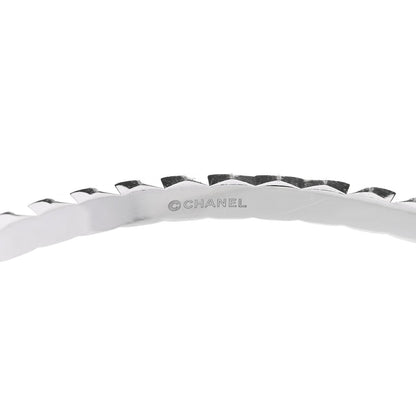 Chanel 18K White Gold Diamond Coco Crush Cuff Bracelet S
