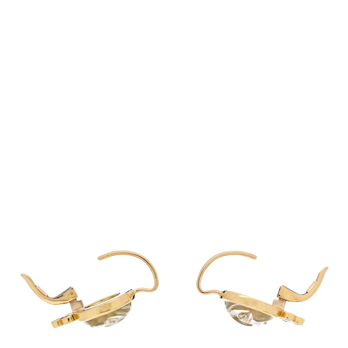 Temple St. Clair 18K Yellow Gold Diamond Small Moonface Earrings