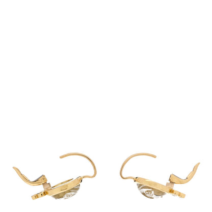 Temple St. Clair 18K Yellow Gold Diamond Small Moonface Earrings