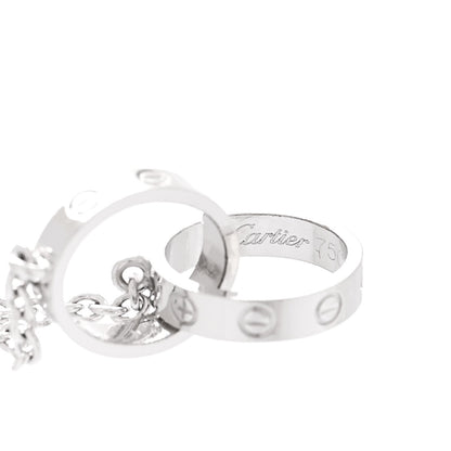 Cartier 18K White Gold Interlocking LOVE Necklace