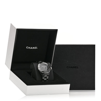 Chanel Stainless Steel Ceramic 38mm J12 Phantom Watch Black