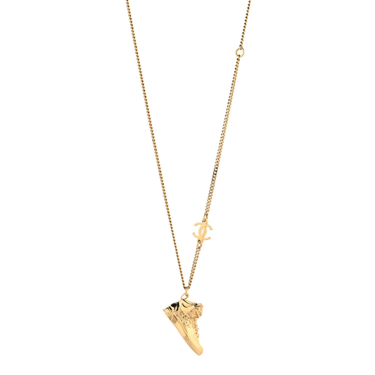 Chanel CC Sneaker Motif Necklace Gold