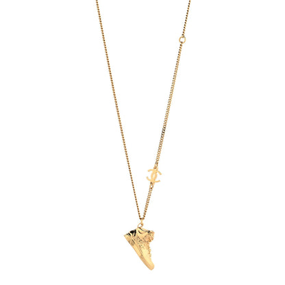 Chanel CC Sneaker Motif Necklace Gold