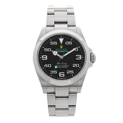 Rolex Stainless Steel 40mm Air-King Oyster Perpetual Watch Black 126900