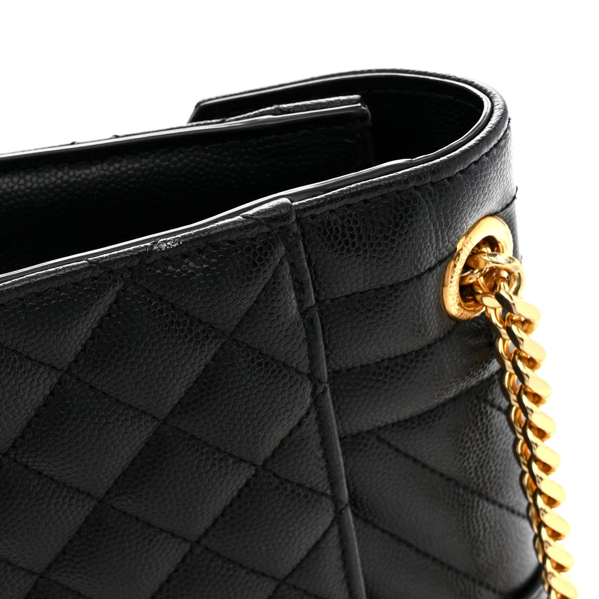 Saint Laurent Calfskin Medium Monogram Satchel Black 1983737