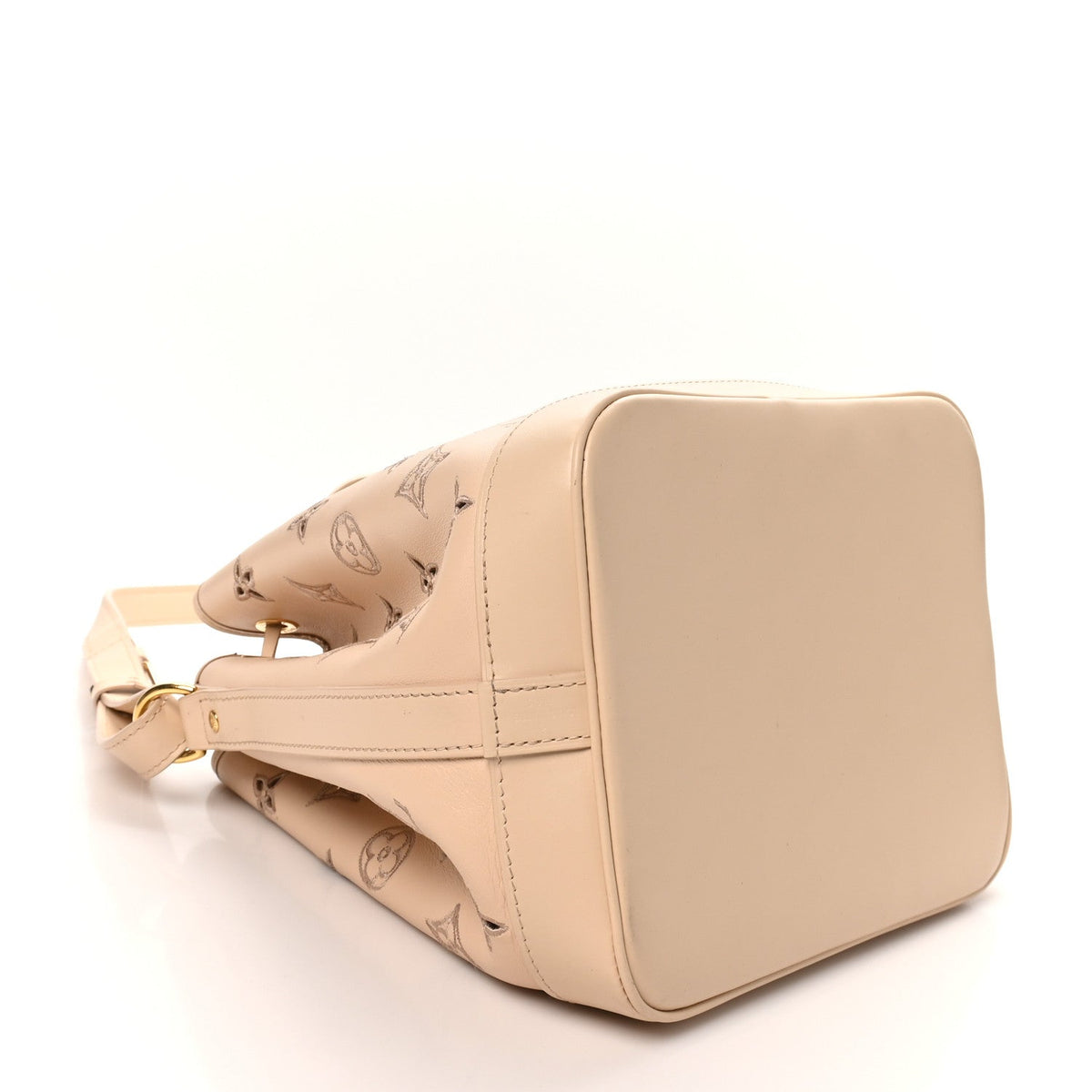 Louis Vuitton Calfskin Monogram Cutout Petit Noe Neutral