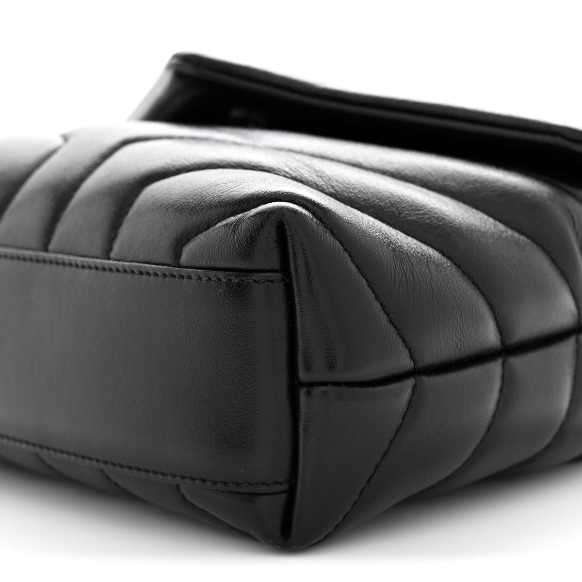 Saint Laurent Calfskin Toy Loulou Crossbody Bag Black