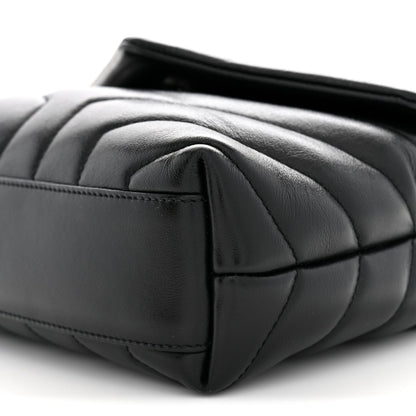 Saint Laurent Calfskin Toy Loulou Crossbody Bag Black