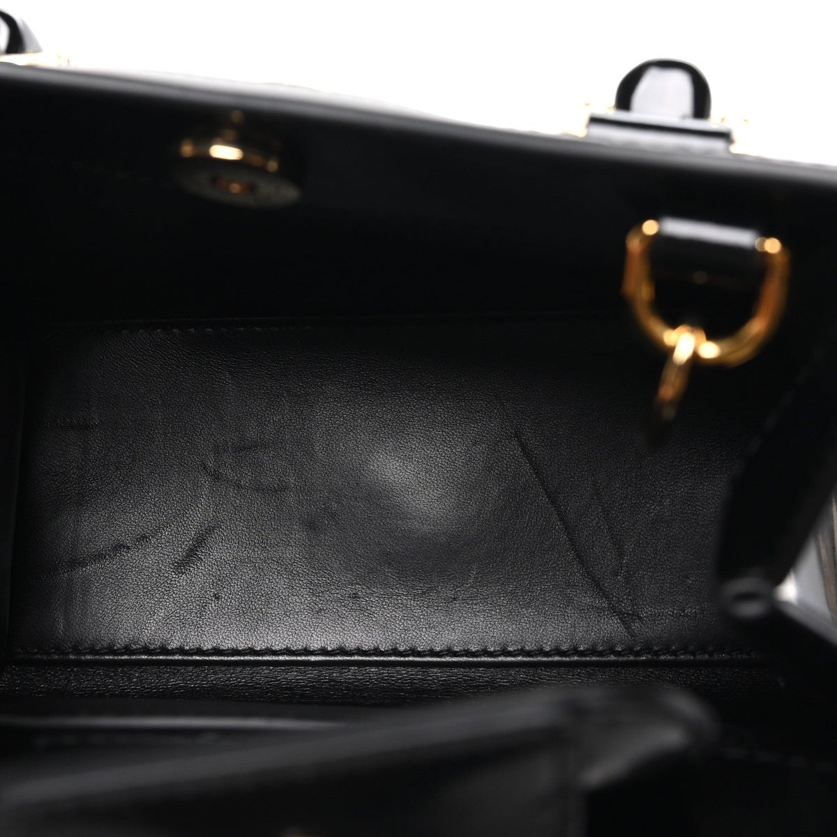 Gucci Polished Calfskin Small Diana Tote Bag Black