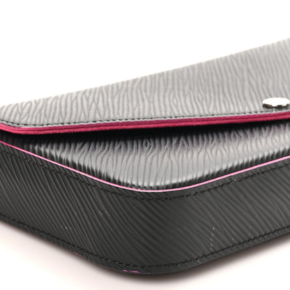 Louis Vuitton Epi Pochette Felicie Black Hot Pink