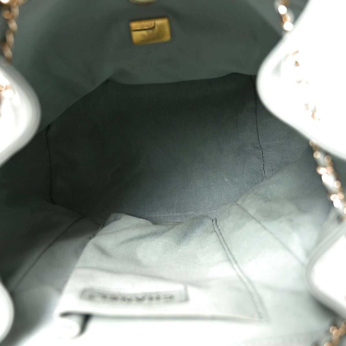 Chanel Lambskin Quilted Large Duma Backpack Grey