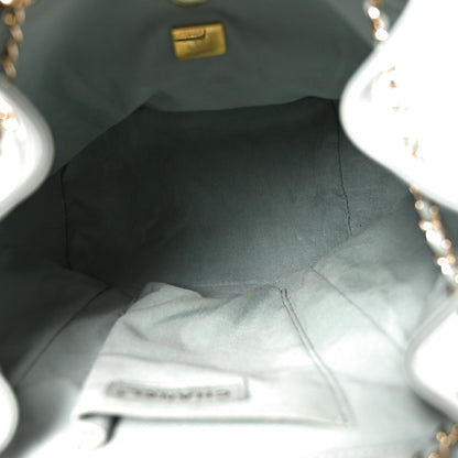 Chanel Lambskin Quilted Large Duma Backpack Grey