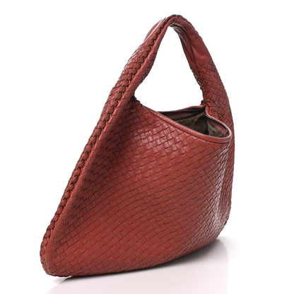 Bottega Veneta Nappa Intrecciato Large Veneta Hobo Brique