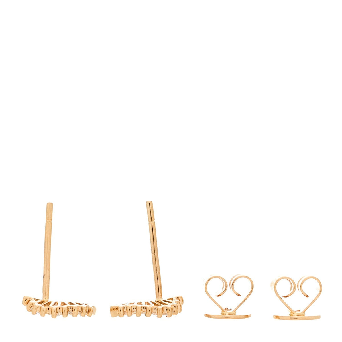 Anita Ko 18K Rose Gold Diamond Small Palm Leaf Earrings