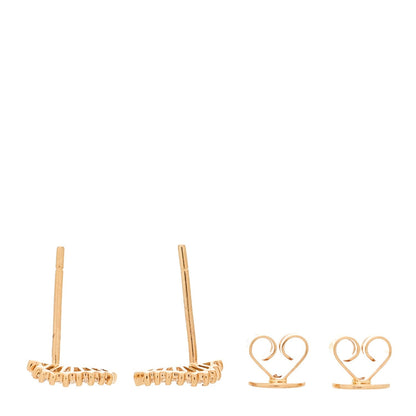 Anita Ko 18K Rose Gold Diamond Small Palm Leaf Earrings