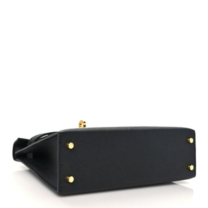 Hermes Epsom Mini Kelly Sellier 20 Black