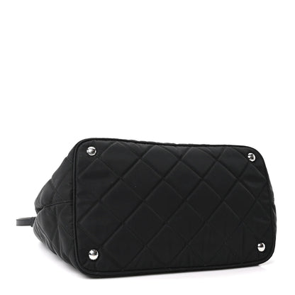 Prada Nylon Tessuto Impuntu Quilted Tote Black