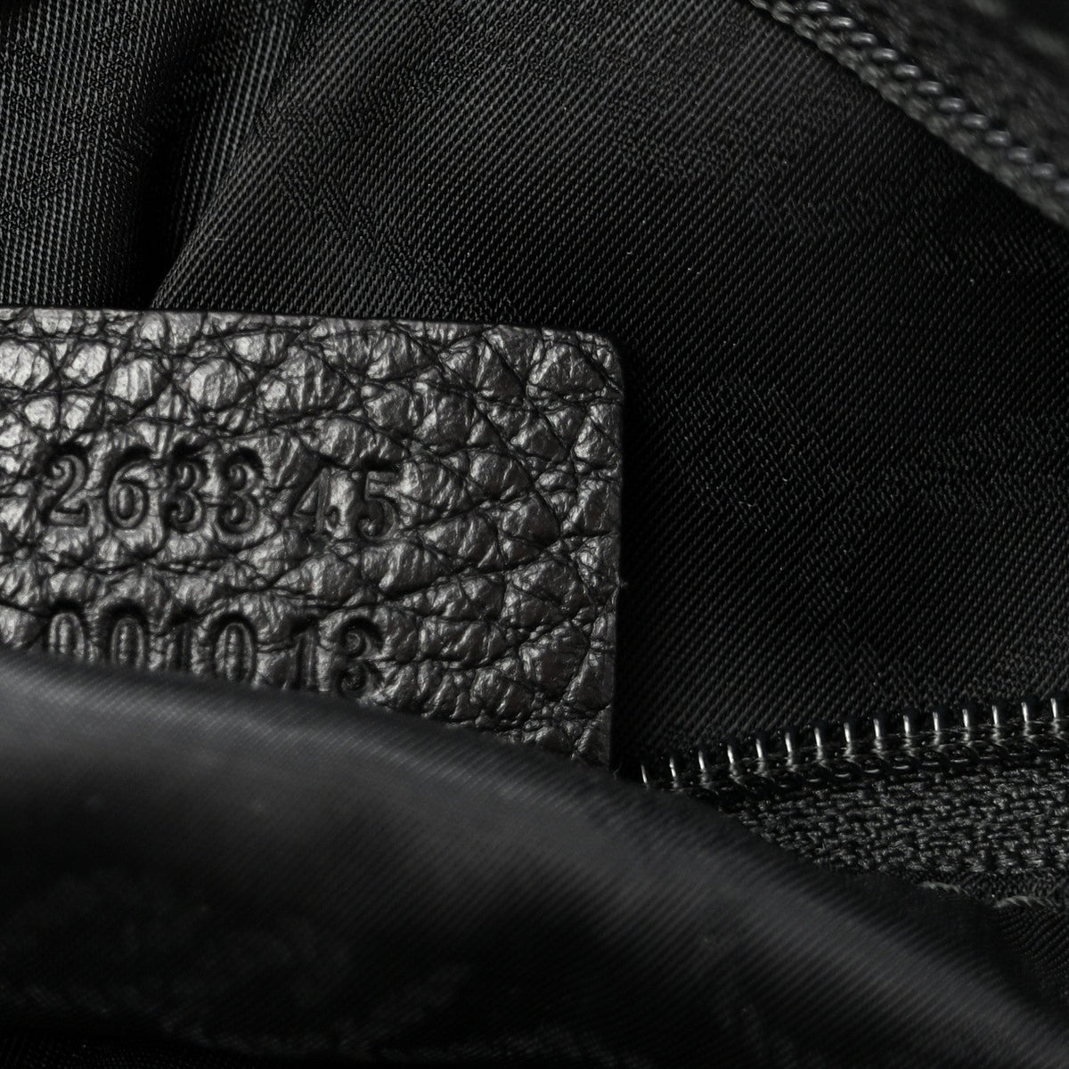 Gucci Monogram Canvas Leather Tote Black