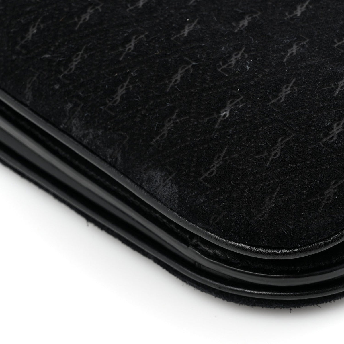 Saint Laurent Suede Le Monogramme Satchel Black