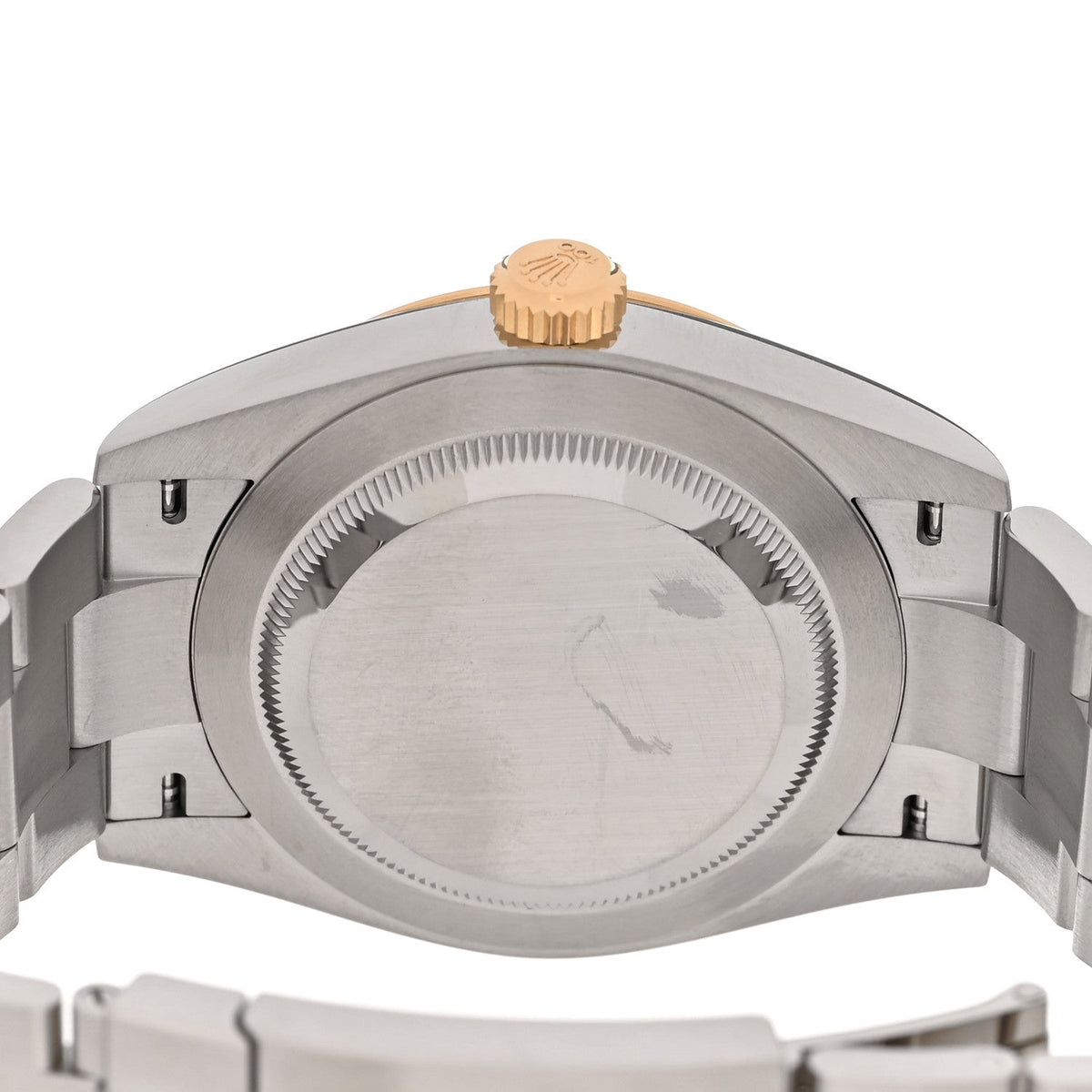 Rolex Stainless Steel 18K Yellow Gold 41mm Oyster Perpetual Watch Slate 134303