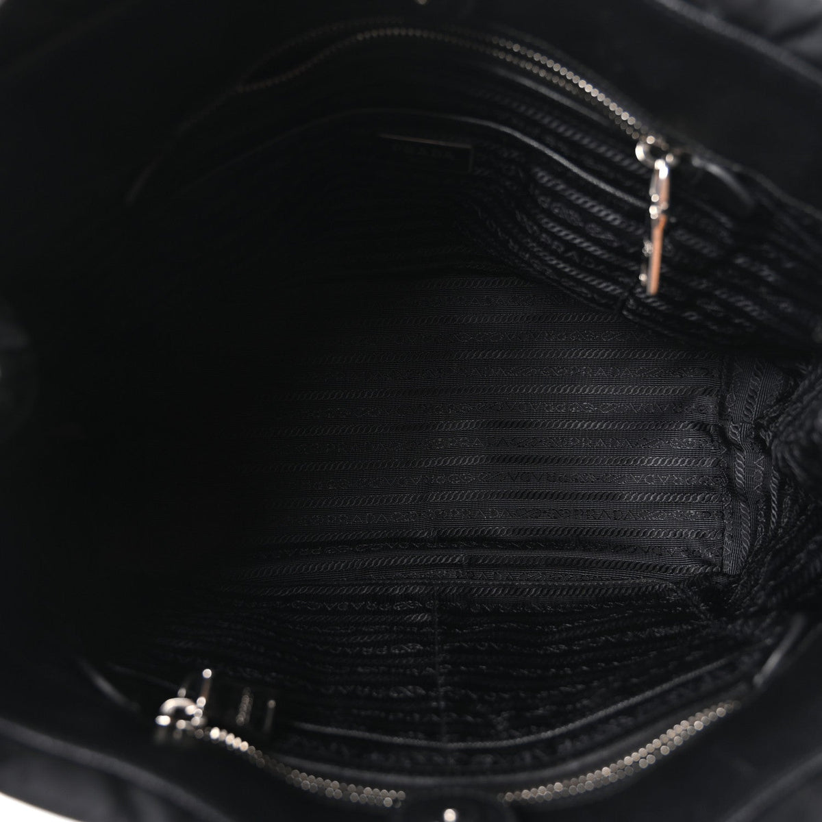 Prada Nylon Tessuto Impuntu Quilted Tote Black