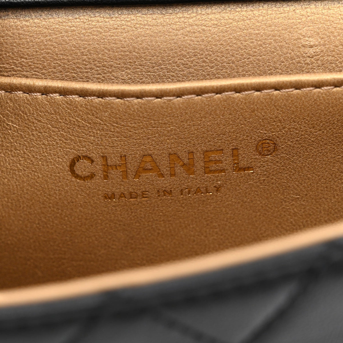 Chanel Goatskin Quilted Chic Pearls Flap Black