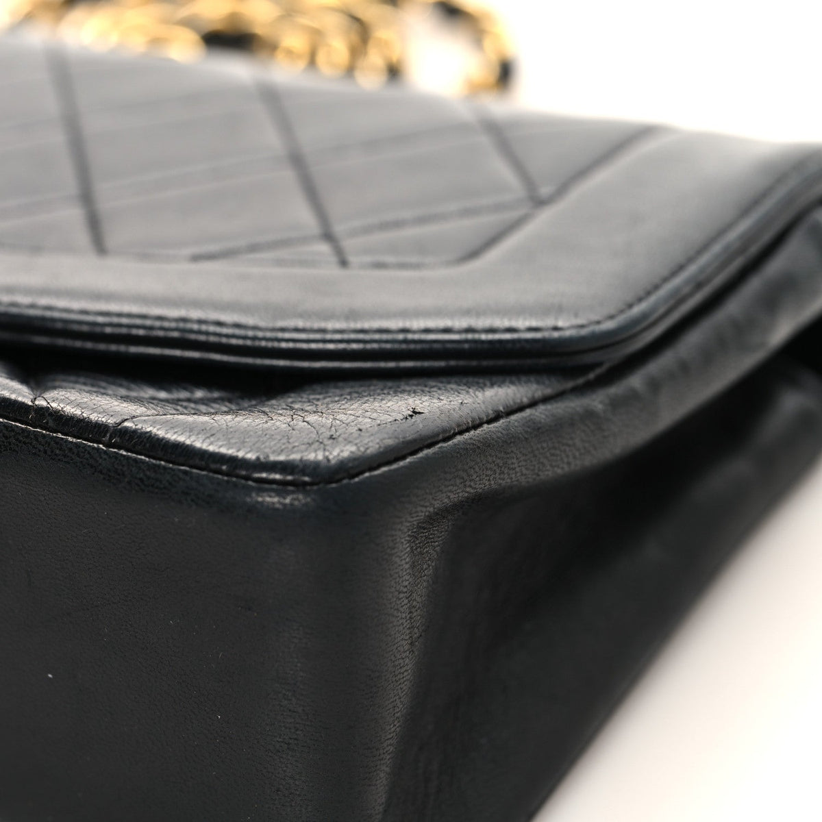 Chanel Lambskin Quilted Diana Small Single Flap Black