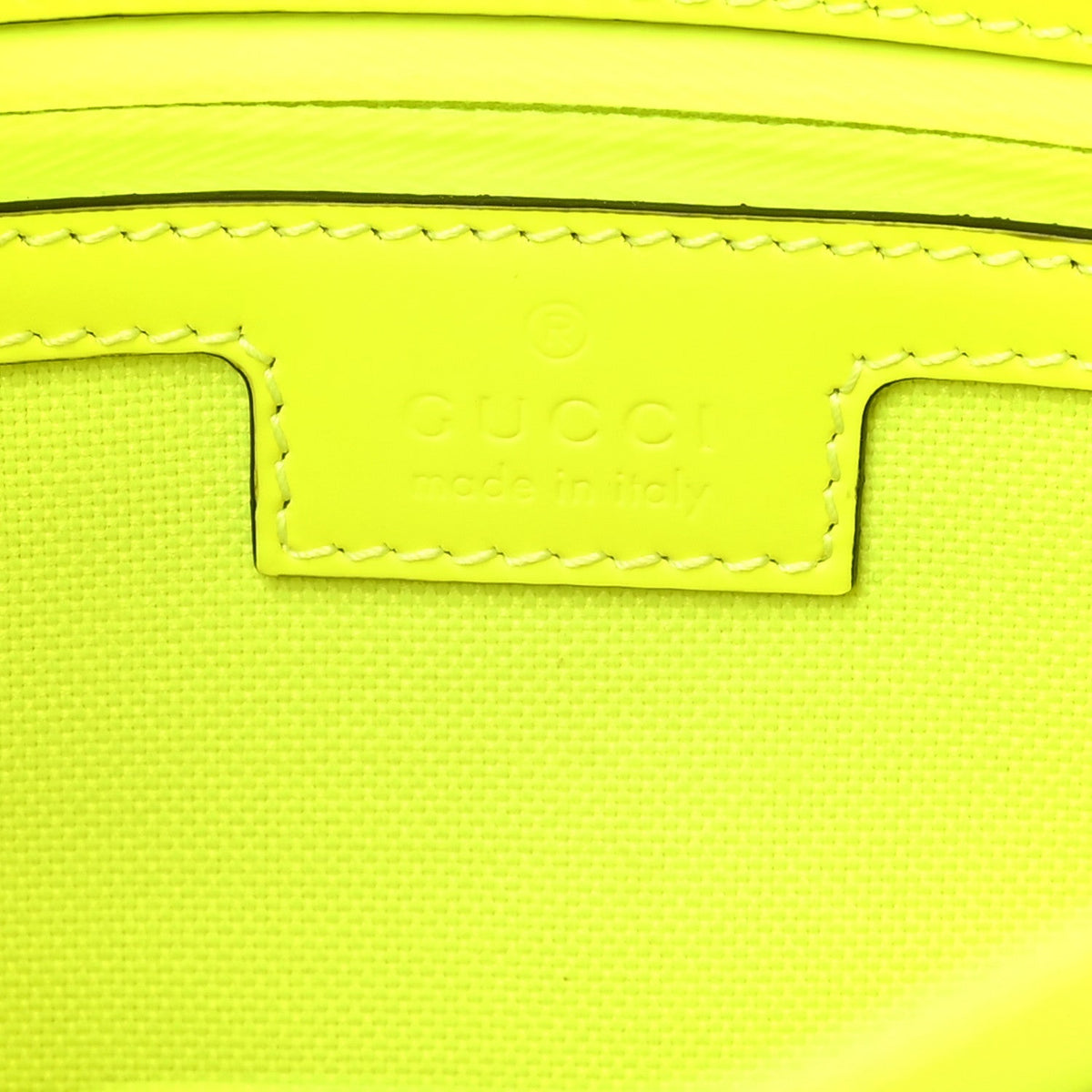 Gucci Rubber Effect Monogram GG Crossbody Bag Fluorescent Yellow