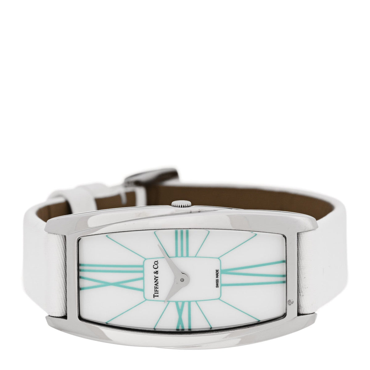 Tiffany Stainless Steel Satin 22mm Gemea Quartz Watch White