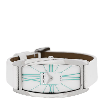 Tiffany Stainless Steel Satin 22mm Gemea Quartz Watch White