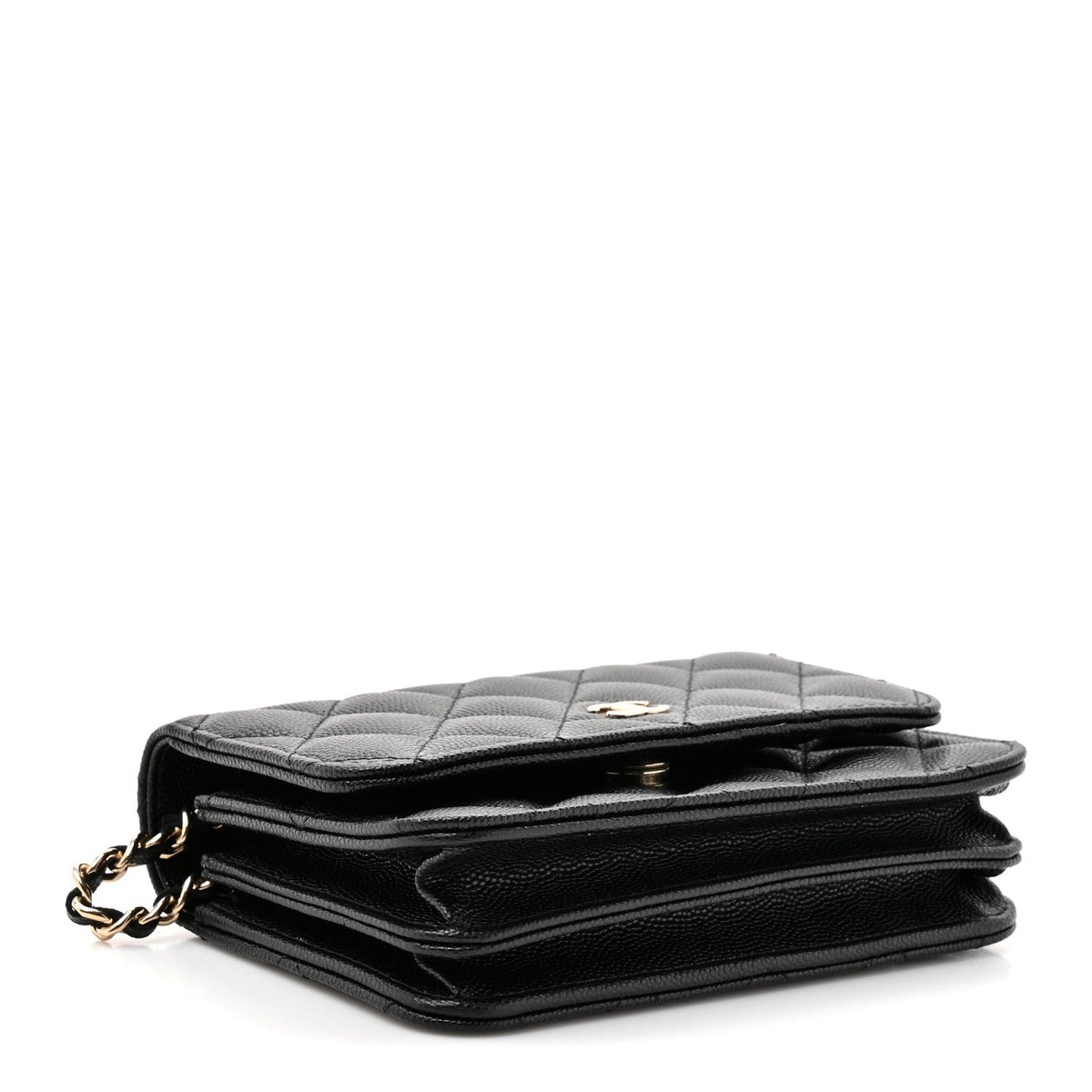 Chanel Caviar Quilted Mini Wallet on Chain WOC Black
