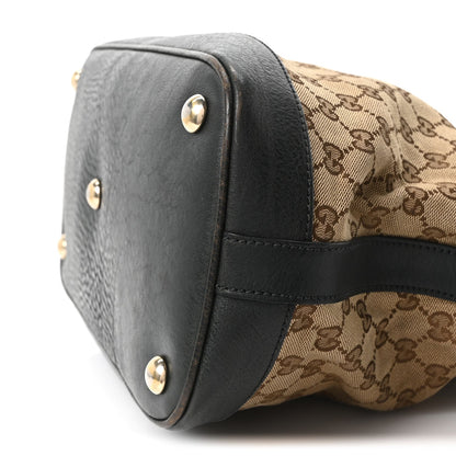 Gucci Monogram Medium Top Handle Bag Brown