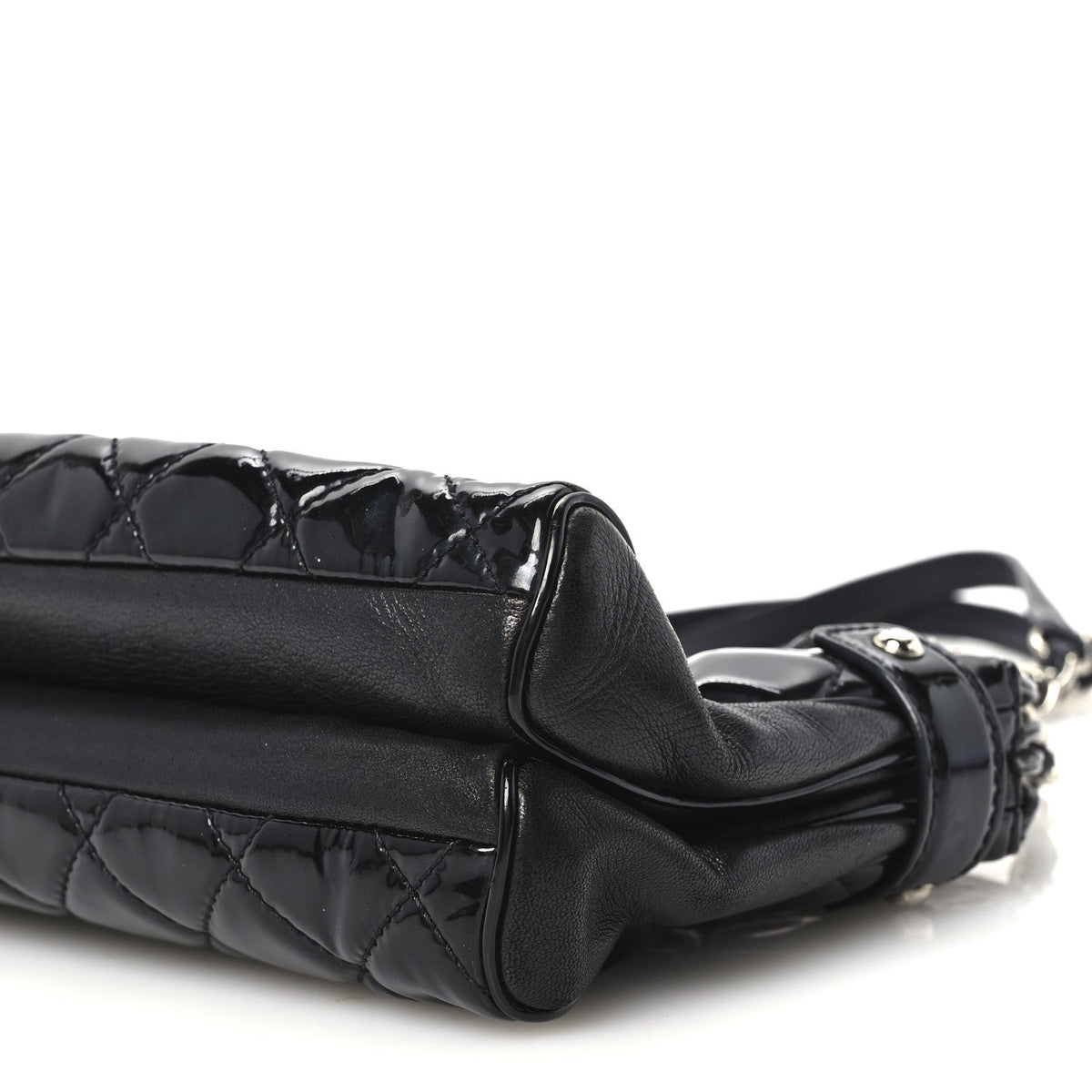 Chanel Patent Quilted Just Mademoiselle Bowling Bag Black 1986915