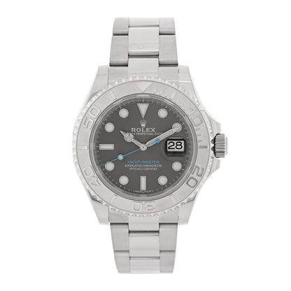 Rolex Stainless Steel Platinum 40mm Yacht-Master Watch Slate 116622