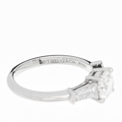 Tiffany Platinum Diamond 1.26ctw Three Stone Engagement Ring 5