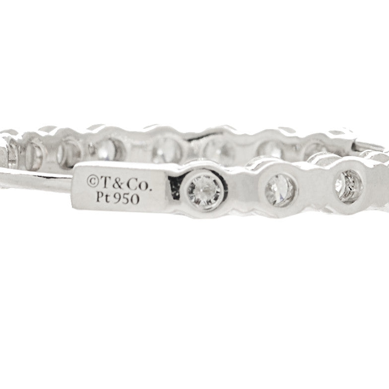 Tiffany Platinum Diamond 2.39ctw Inside-Out Hoop Earrings