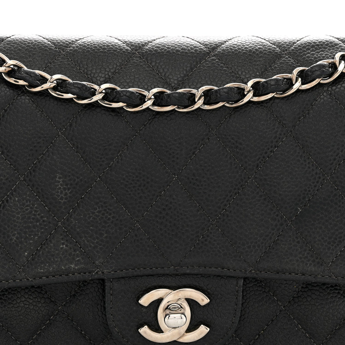 Chanel Caviar Quilted Medium Double Flap Bag Black 1983939