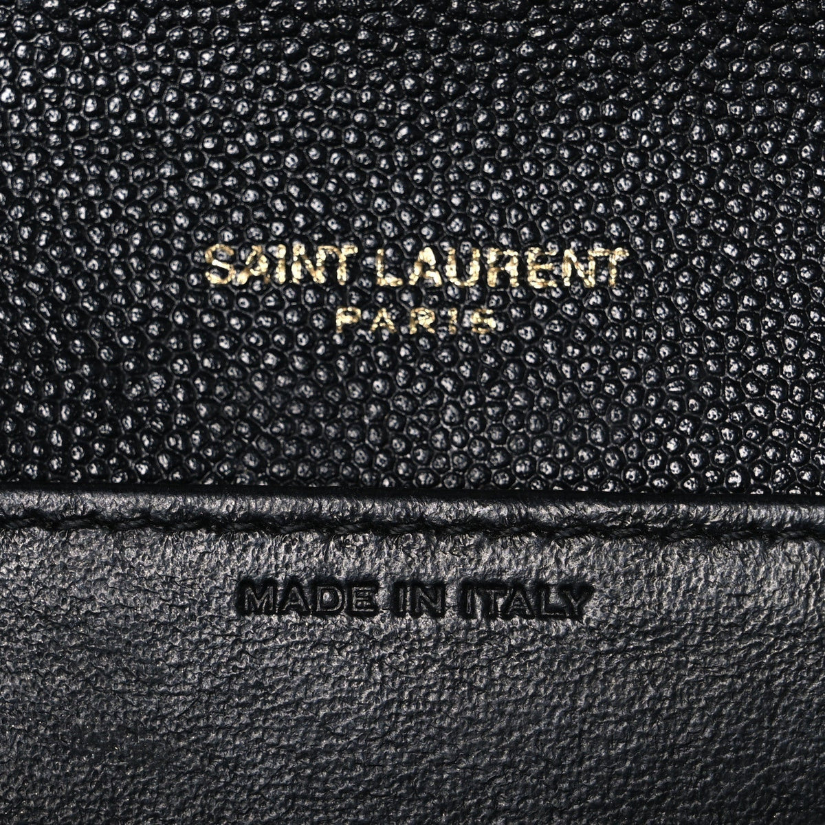 Saint Laurent Grain De Poudre Uptown Chain Wallet Black