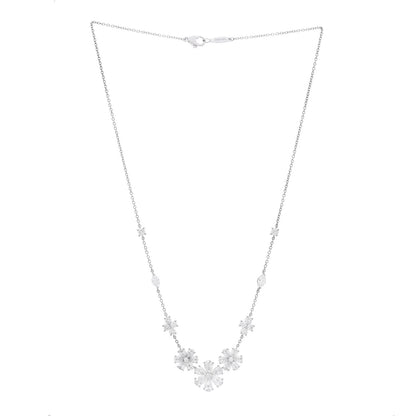Harry Winston Platinum Diamond Forget-Me-Not Multi Motif Necklace