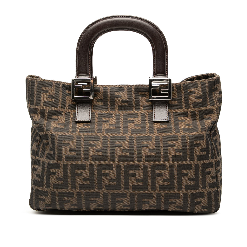 Vintage FF Handle Tote Zucca Canvas Small
