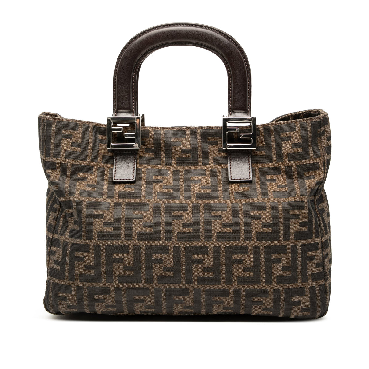 Vintage FF Handle Tote Zucca Canvas Small