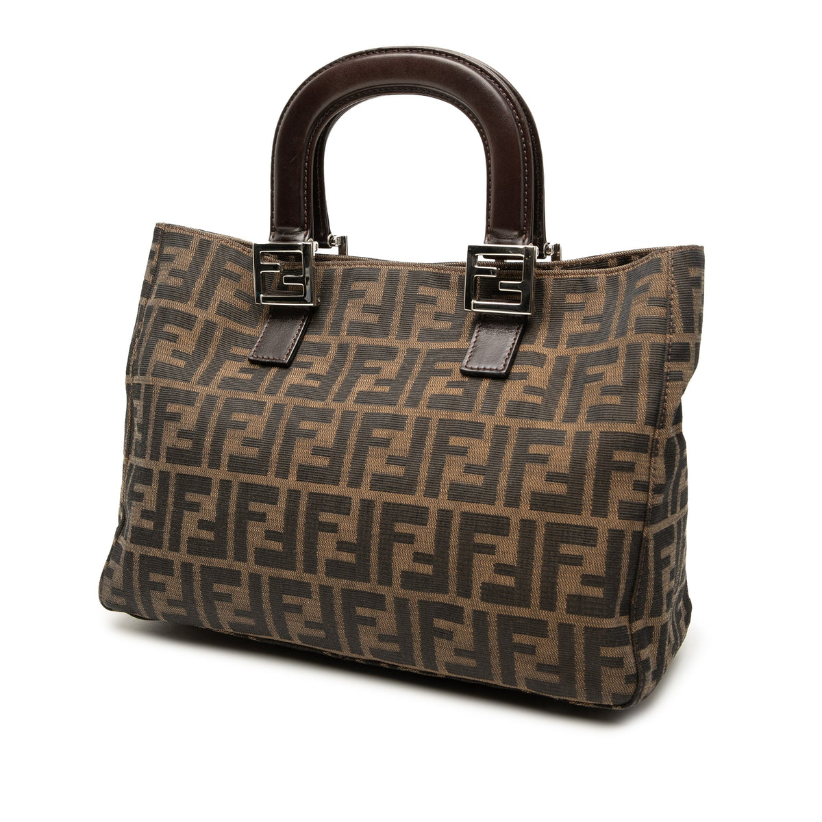 Vintage FF Handle Tote Zucca Canvas Small