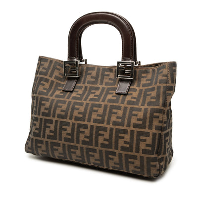 Vintage FF Handle Tote Zucca Canvas Small