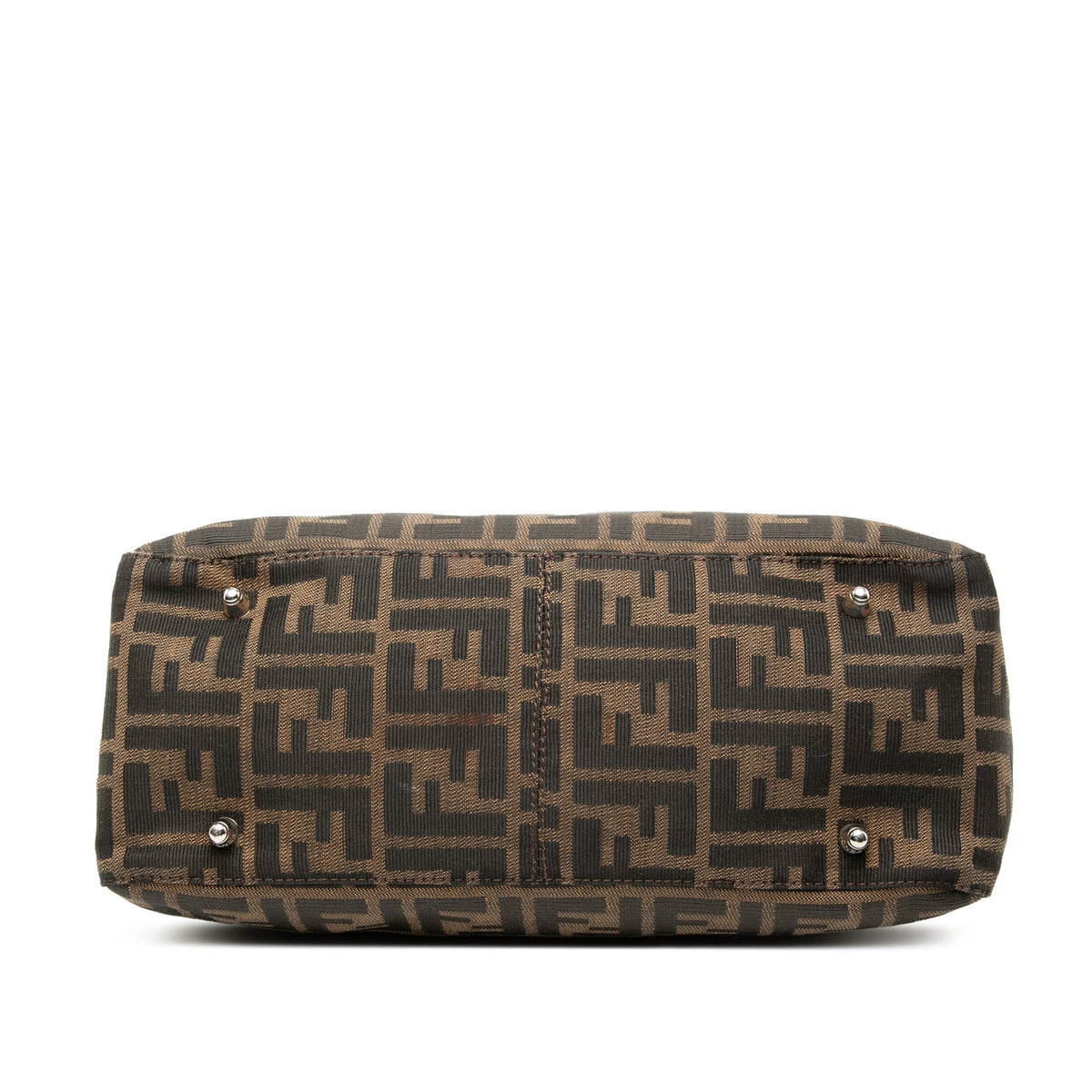 Vintage FF Handle Tote Zucca Canvas Small