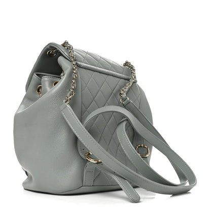 Chanel Lambskin Quilted Large Duma Backpack Grey